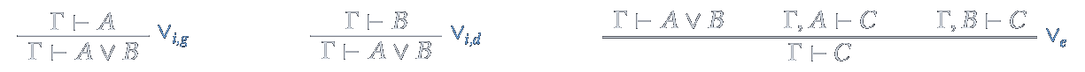 Règles d'introduction et d'élimination de vee.