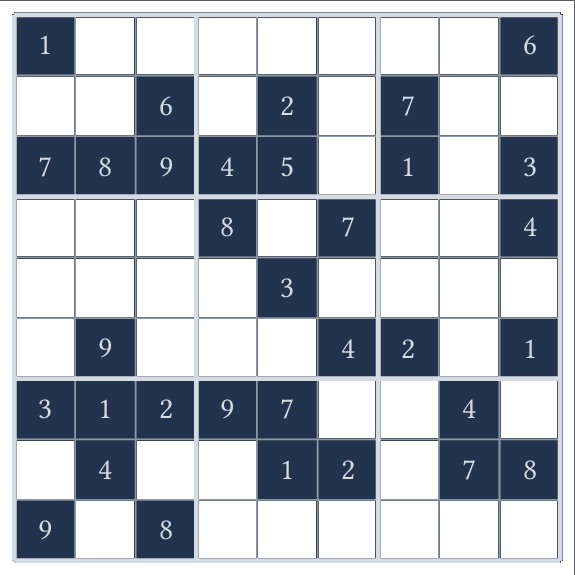 Une grille de Sudoku.